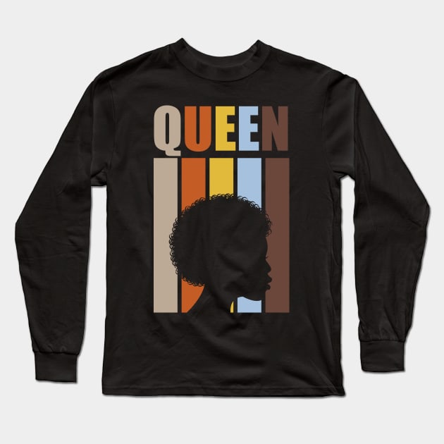 Black Girl Magic Black Queen Black Pride Gift Long Sleeve T-Shirt by JackLord Designs 